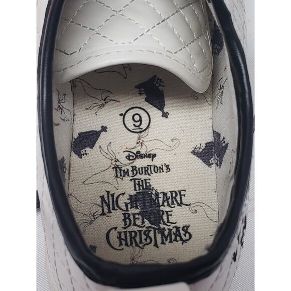 Disney Tim Burton Nightmare Before Christmas Zero White Quilted Low Kick Shoes - Picture 6 of 11